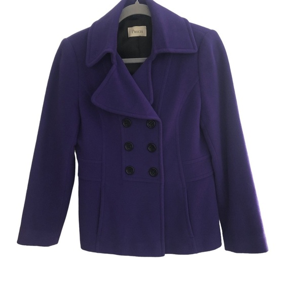 Wool Cashmere Double Breasted Size Medium Pea Coat - Picture 4 of 16